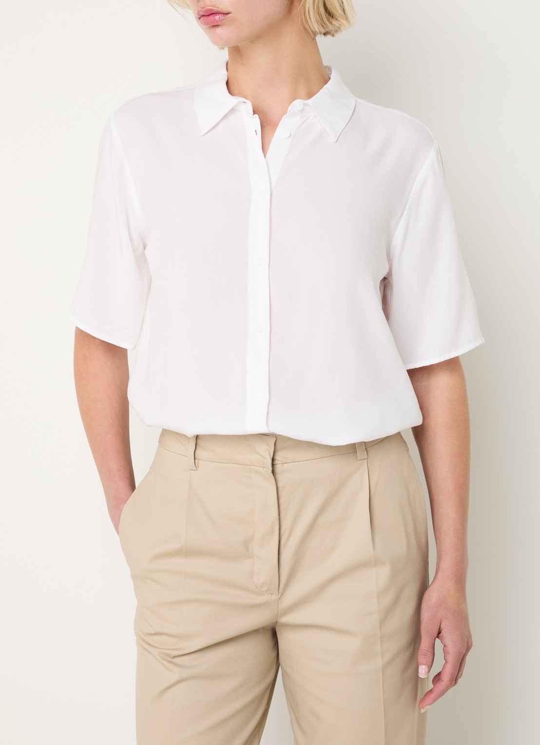 Benetton Blouse met kraag - detail 4 gebroken wit