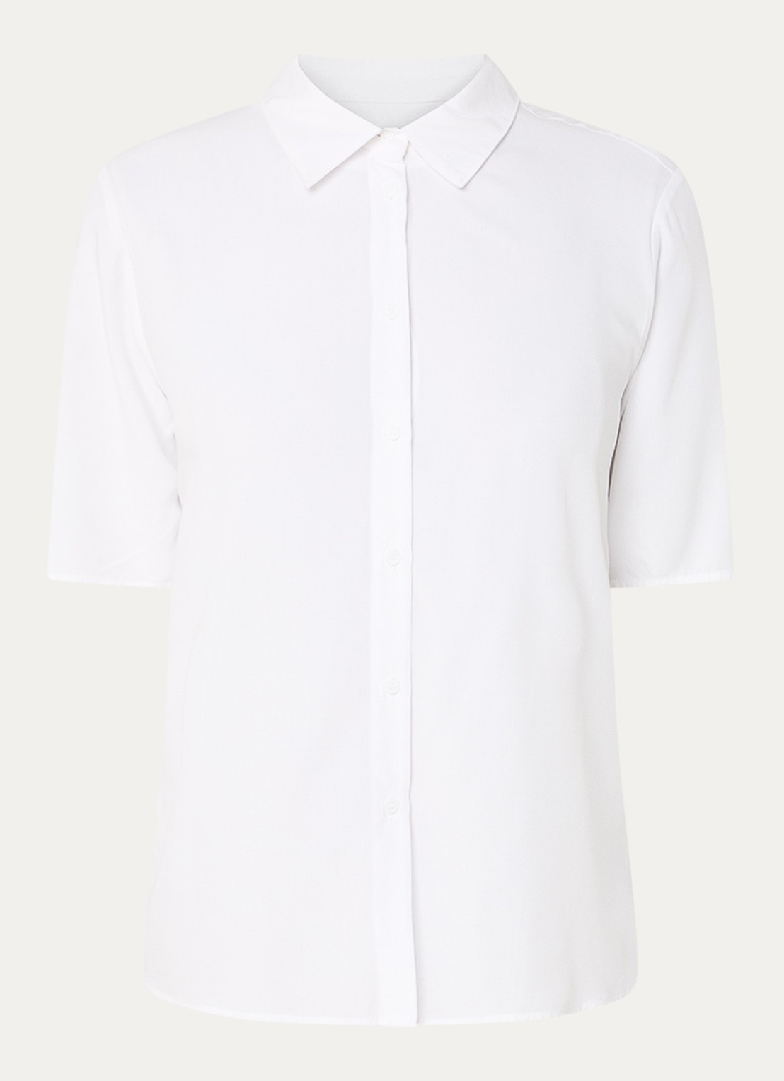 Benetton Blouse met kraag - voorkant 2 gebroken wit