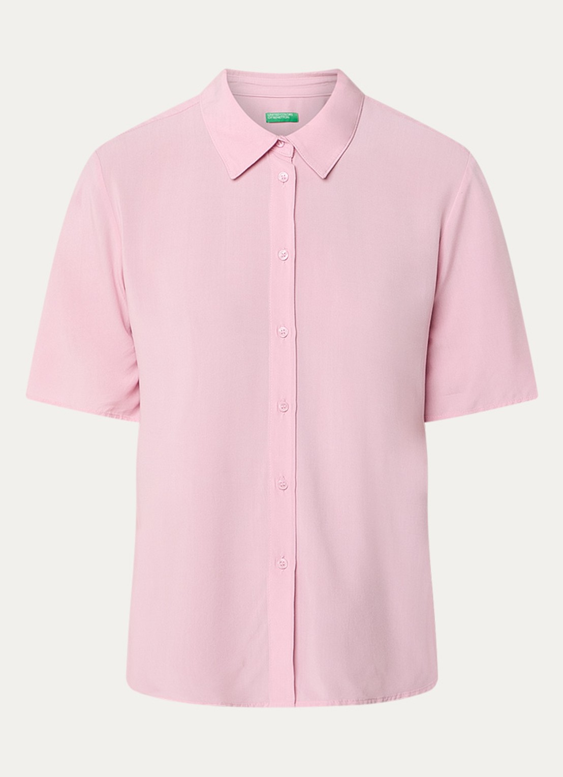 Benetton Blouse met kraag - voorkant 3 lichtroze
