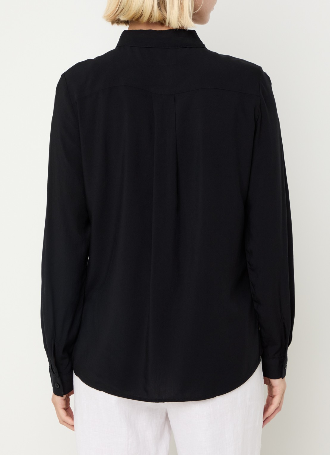 Benetton Blouse met kraag  - achterkant zwart