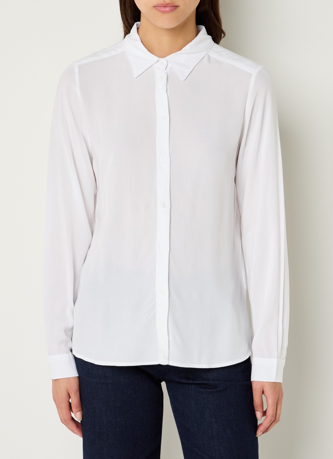 Benetton Blouse met kraag  - detail 3 gebroken wit
