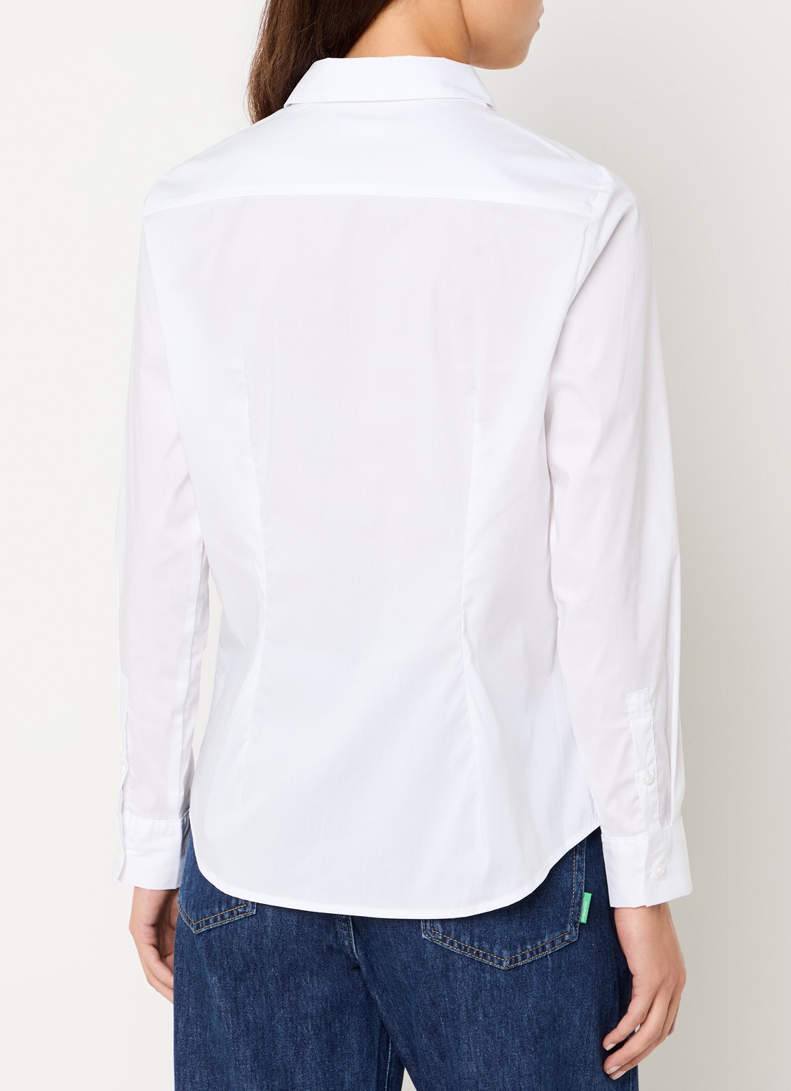Benetton Blouse met kraag - achterkant wit