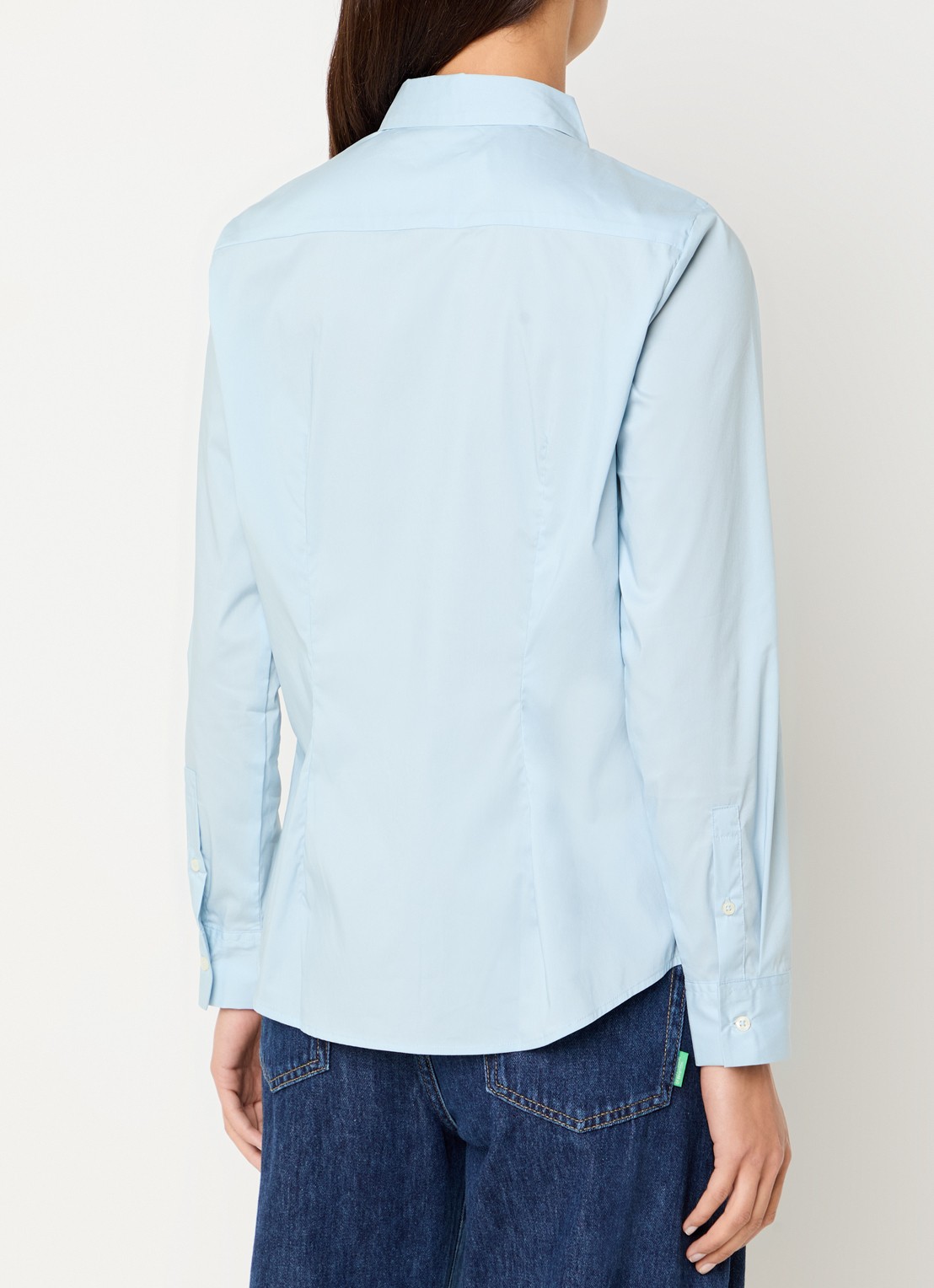 Benetton Blouse met kraag - achterkant 4 lichtblauw