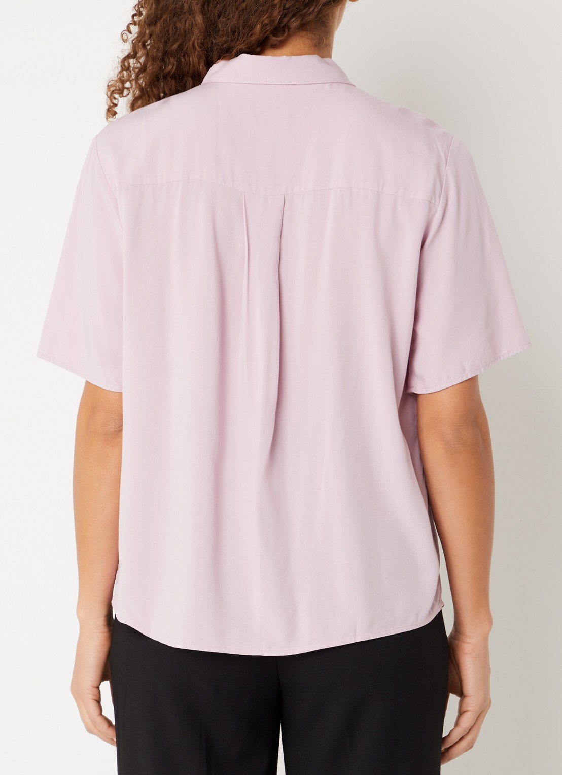 Benetton Blouse met kraag - achterkant roze