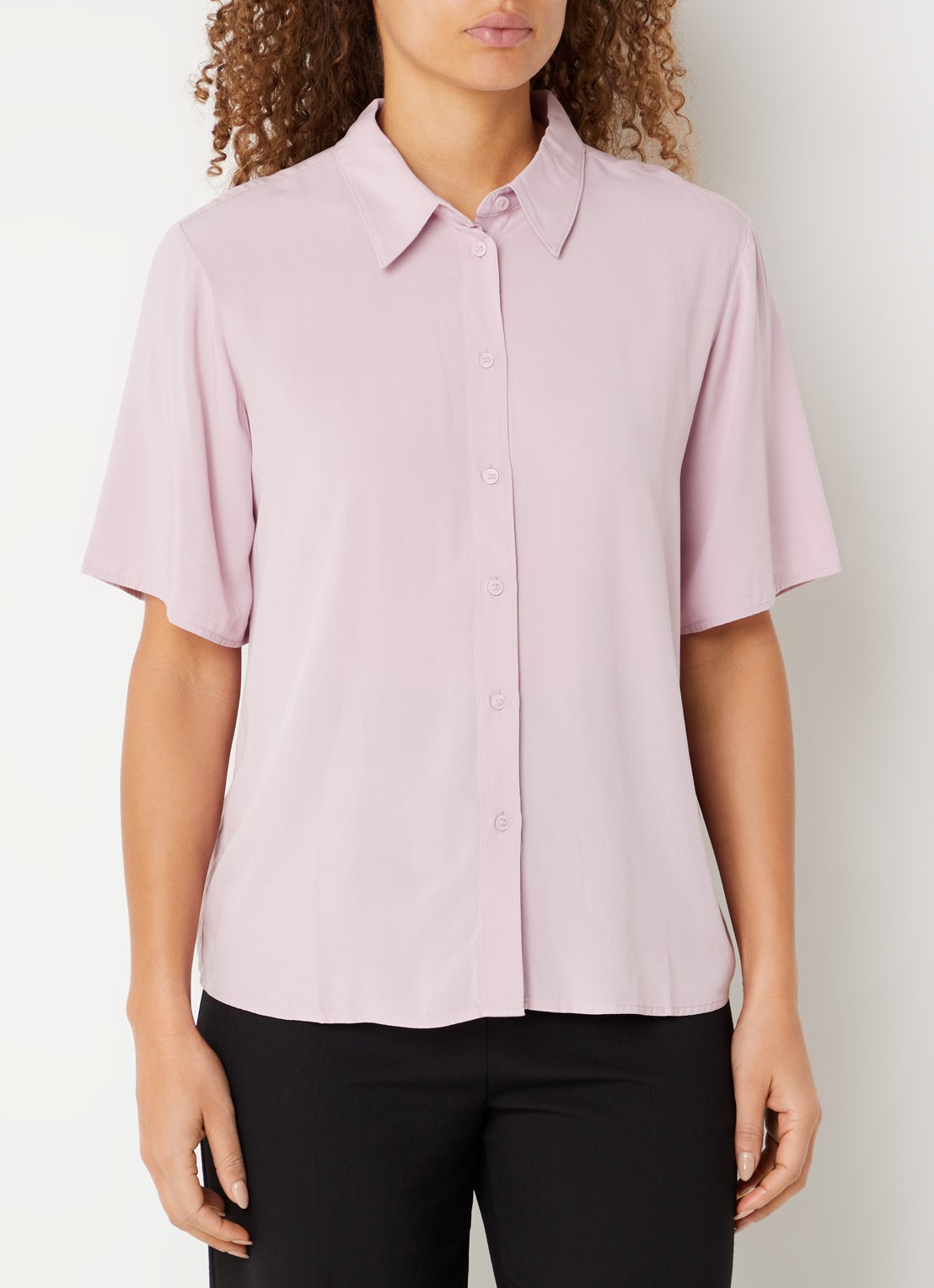 Benetton Blouse met kraag - detail 4 roze