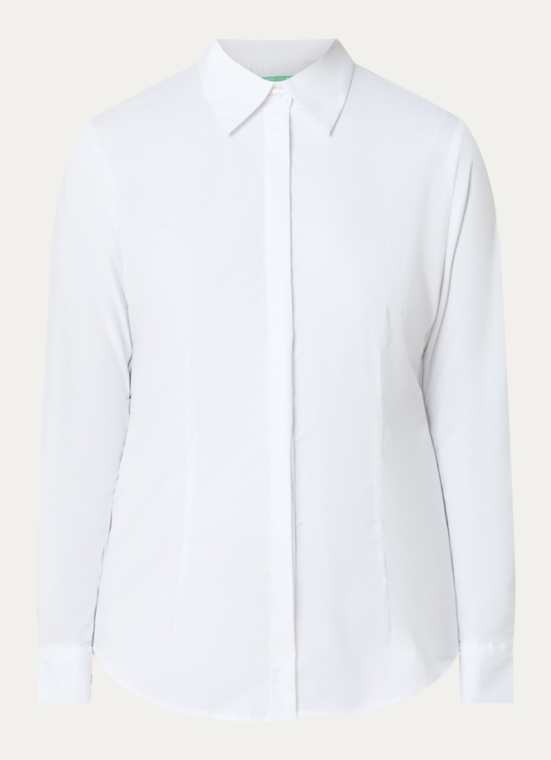 Benetton Blouse met kraag - voorkant 2 gebroken wit