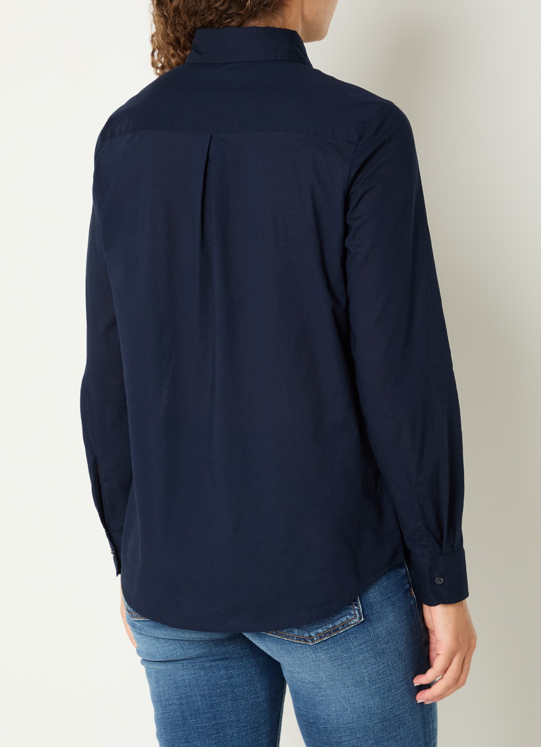 Benetton Blouse met kraag - achterkant donkerblauw