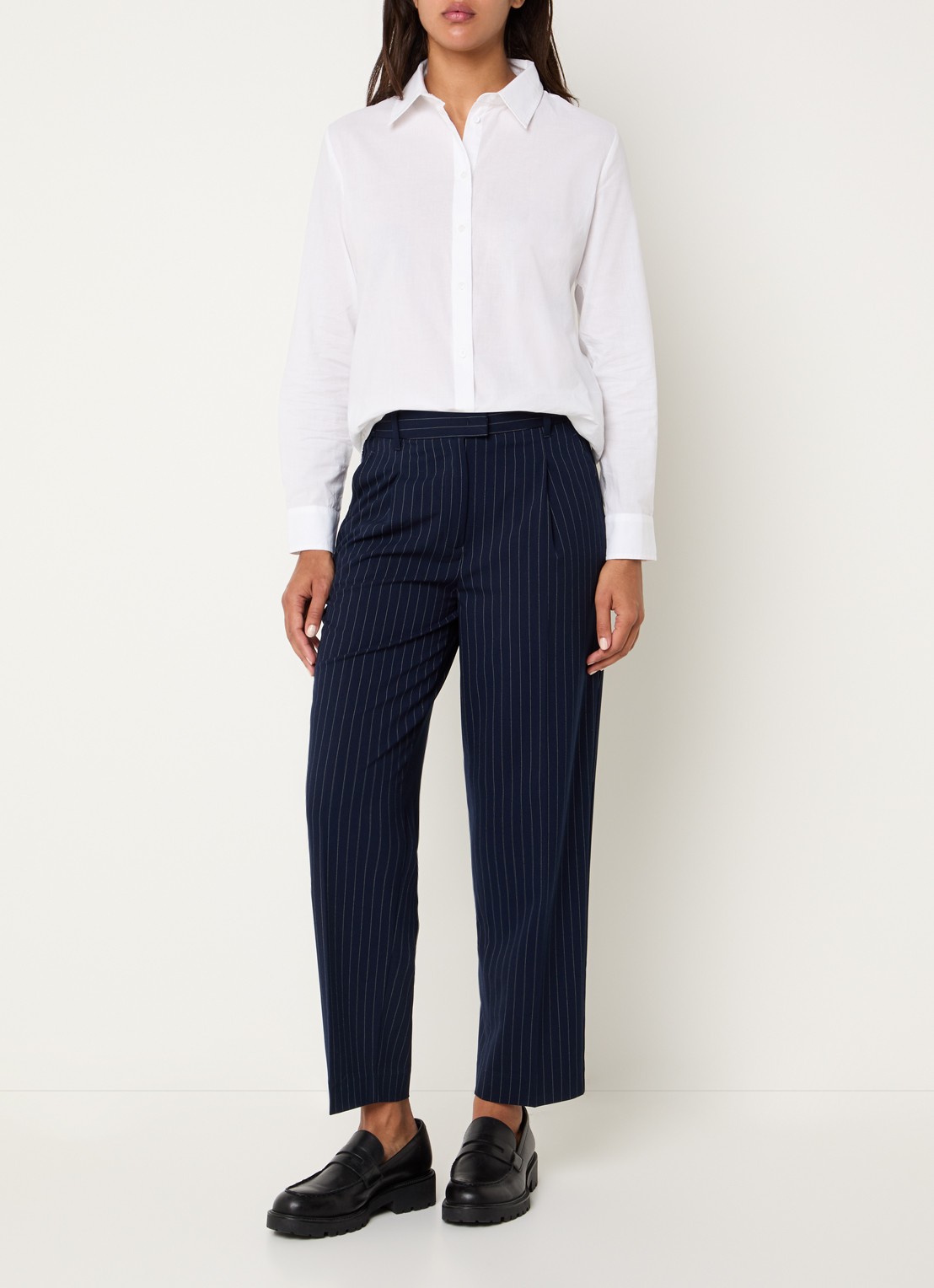 Benetton Blouse met kraag - voorkant 2 gebroken wit