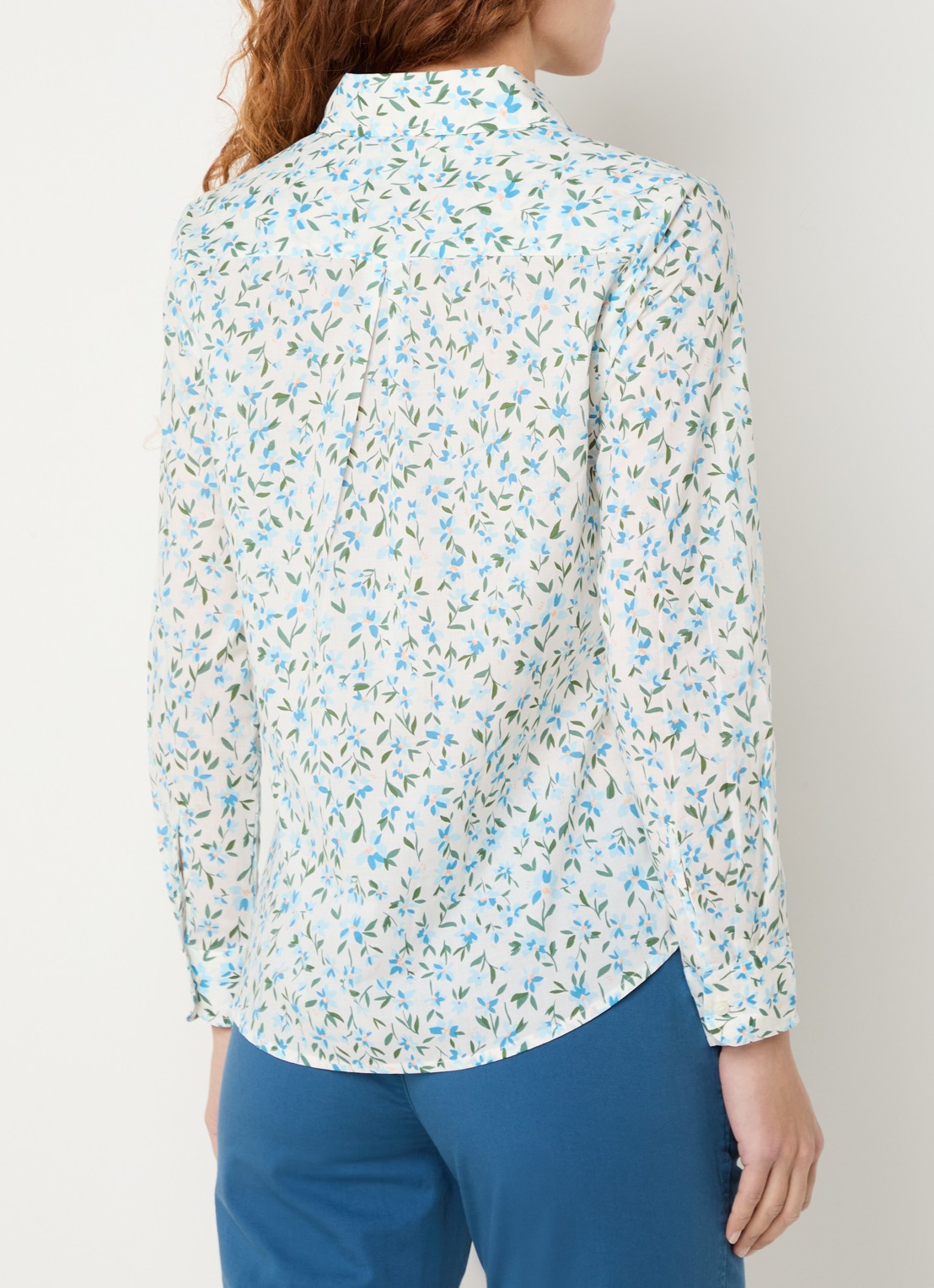 Benetton Blouse met print - achterkant 3 beige