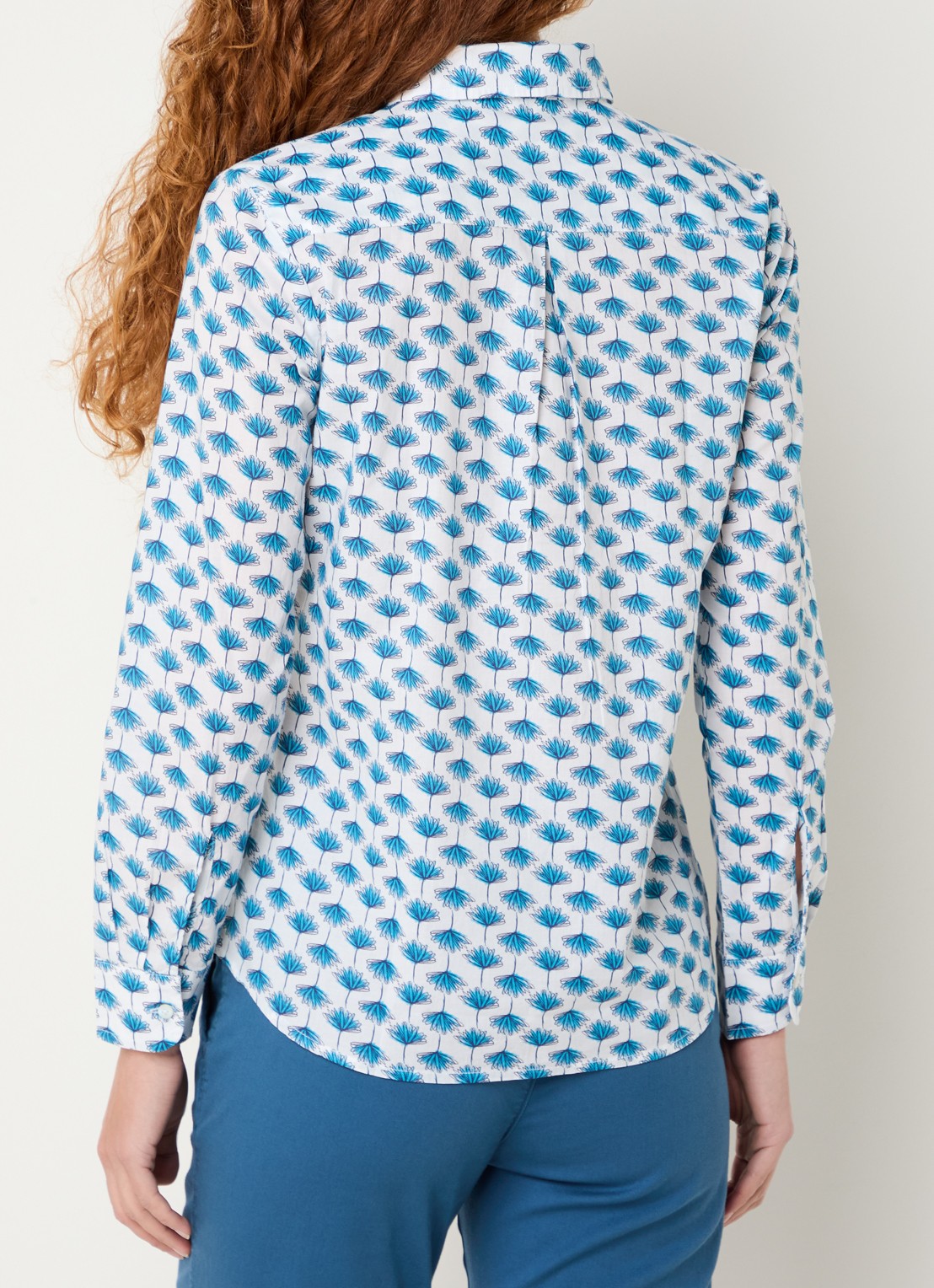 Benetton Blouse met print - achterkant 5 gebroken wit