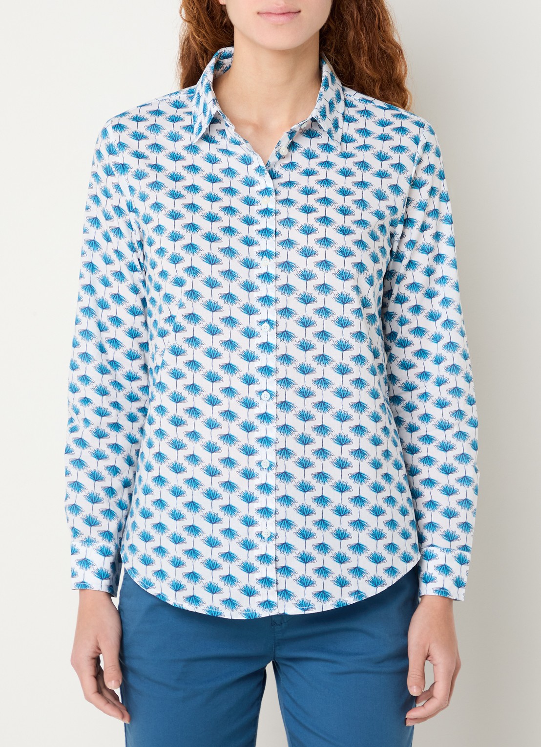 Benetton Blouse met print - detail 3 gebroken wit