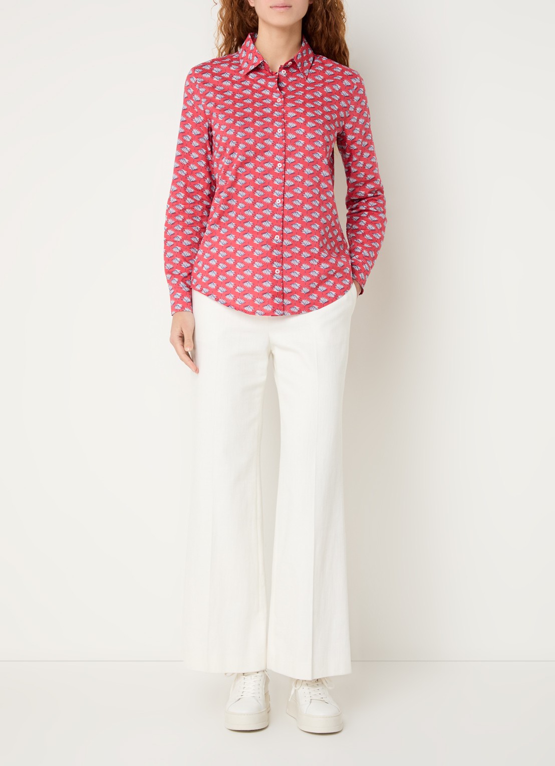 Benetton Blouse met print - voorkant 3 rood