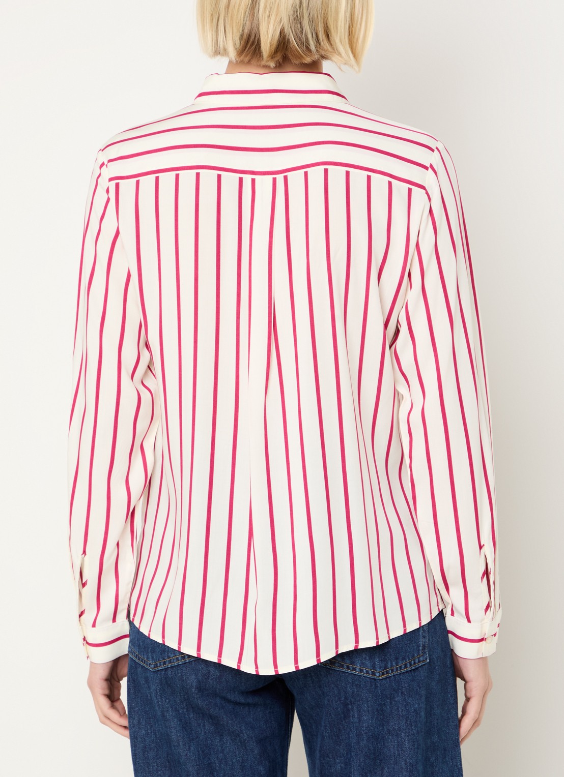 Benetton Blouse met print - achterkant donkerroze