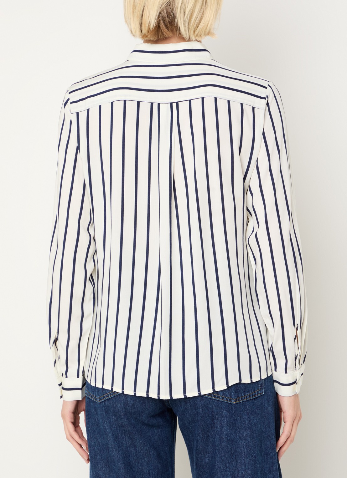 Benetton Blouse met print - achterkant creme