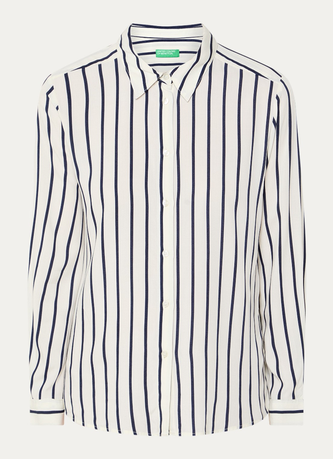 Benetton Blouse met print - voorkant 3 creme