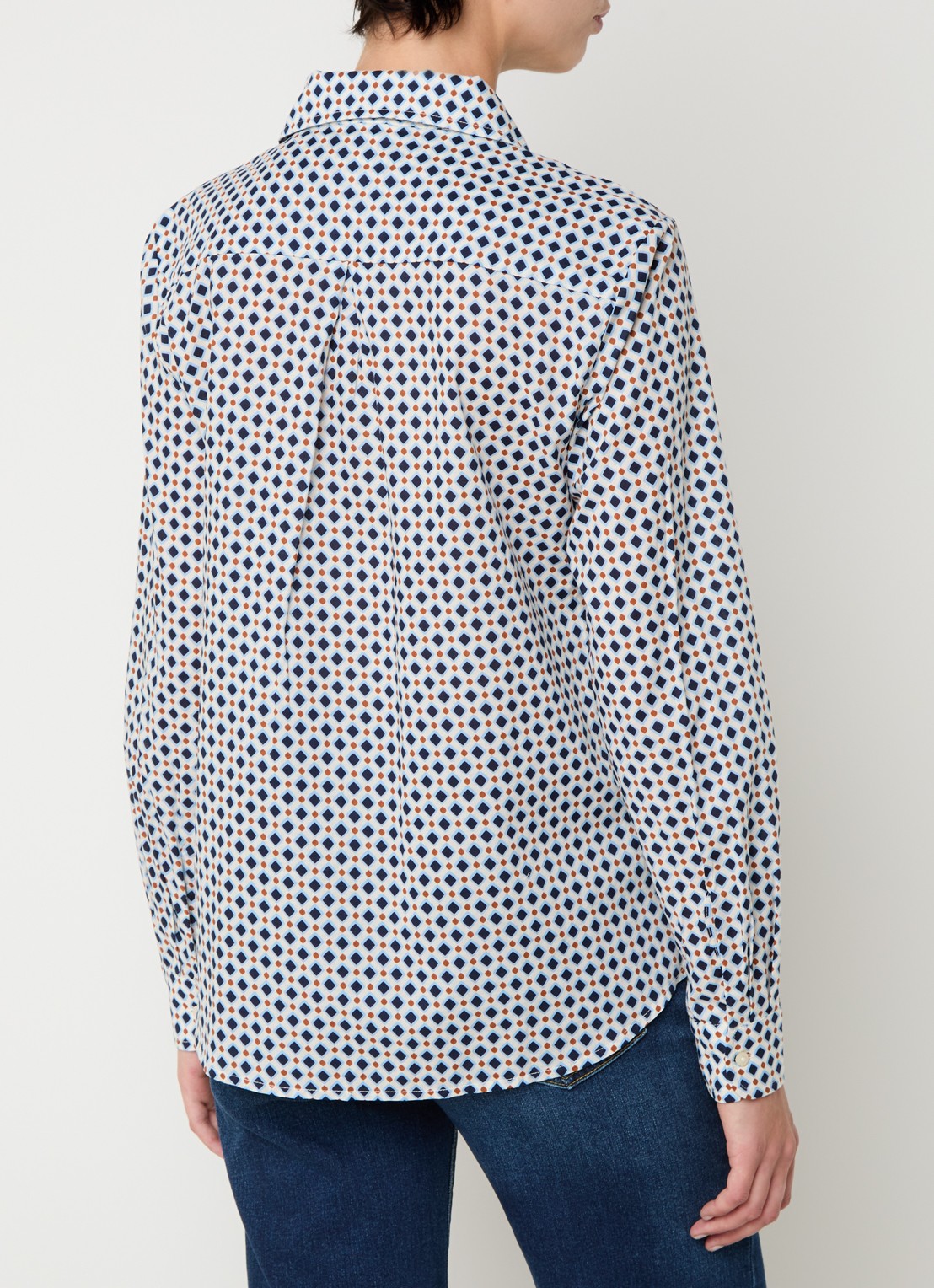 Benetton Blouse met print - achterkant 4 wit