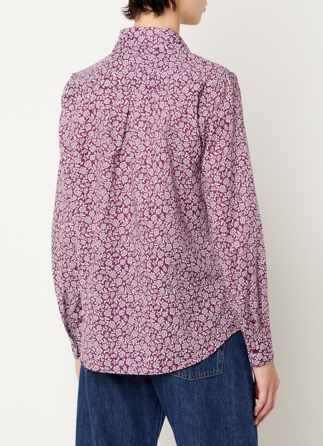 Benetton Blouse met print - achterkant 4 bordeauxrood
