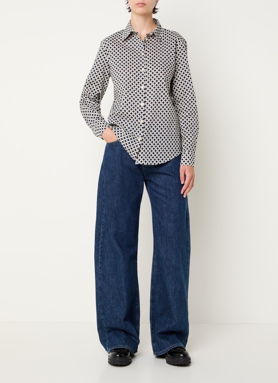 Benetton Blouse met print - voorkant 3 groen