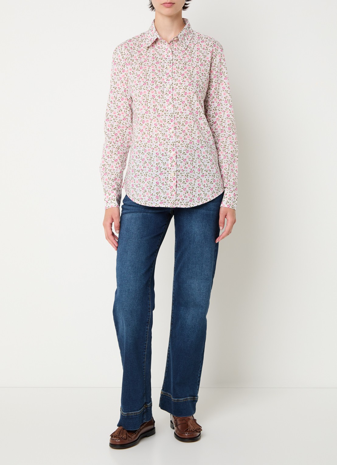 Benetton Blouse met print - voorkant 3 roze
