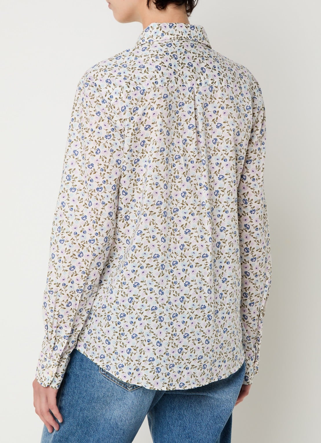 Benetton Blouse met print - achterkant creme