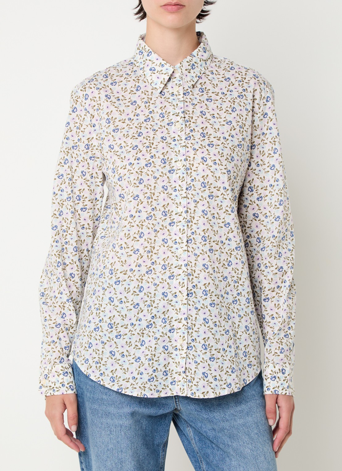 Benetton Blouse met print - detail 4 creme