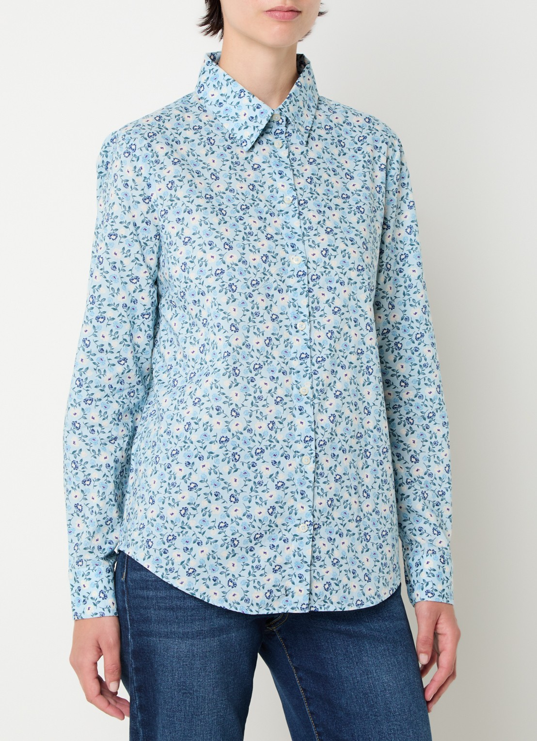 Benetton Blouse met print - detail blauw