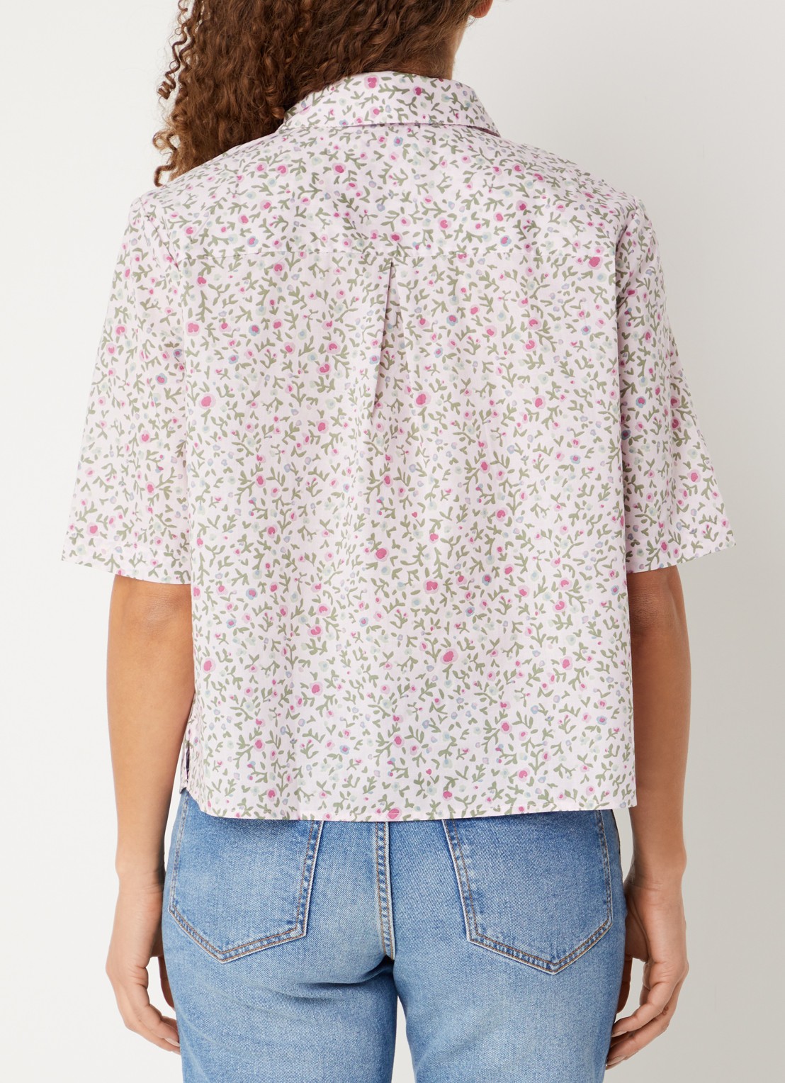Benetton Blouse met print - achterkant 4 lichtroze