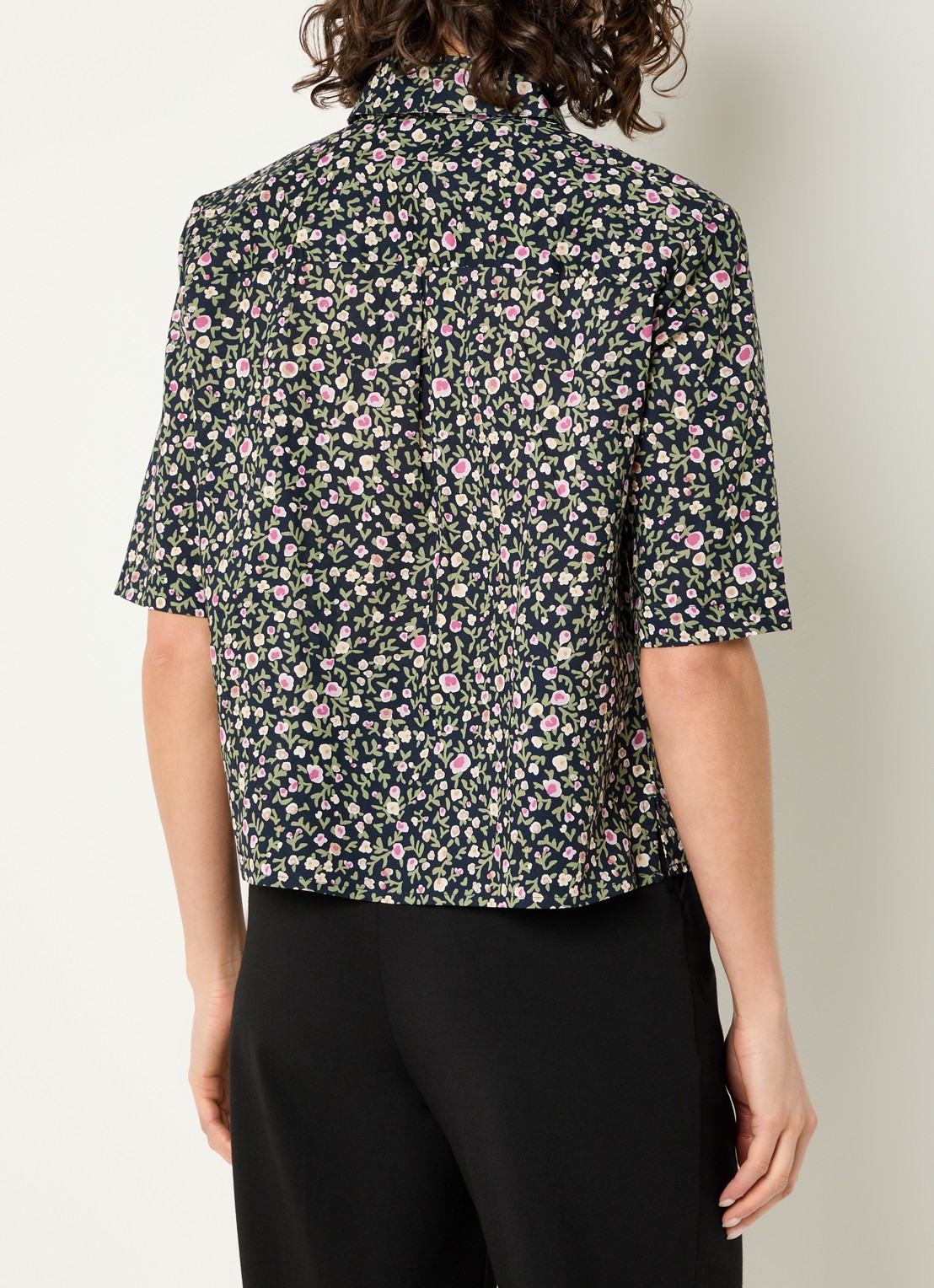 Benetton Blouse met print - achterkant 3 donkerblauw