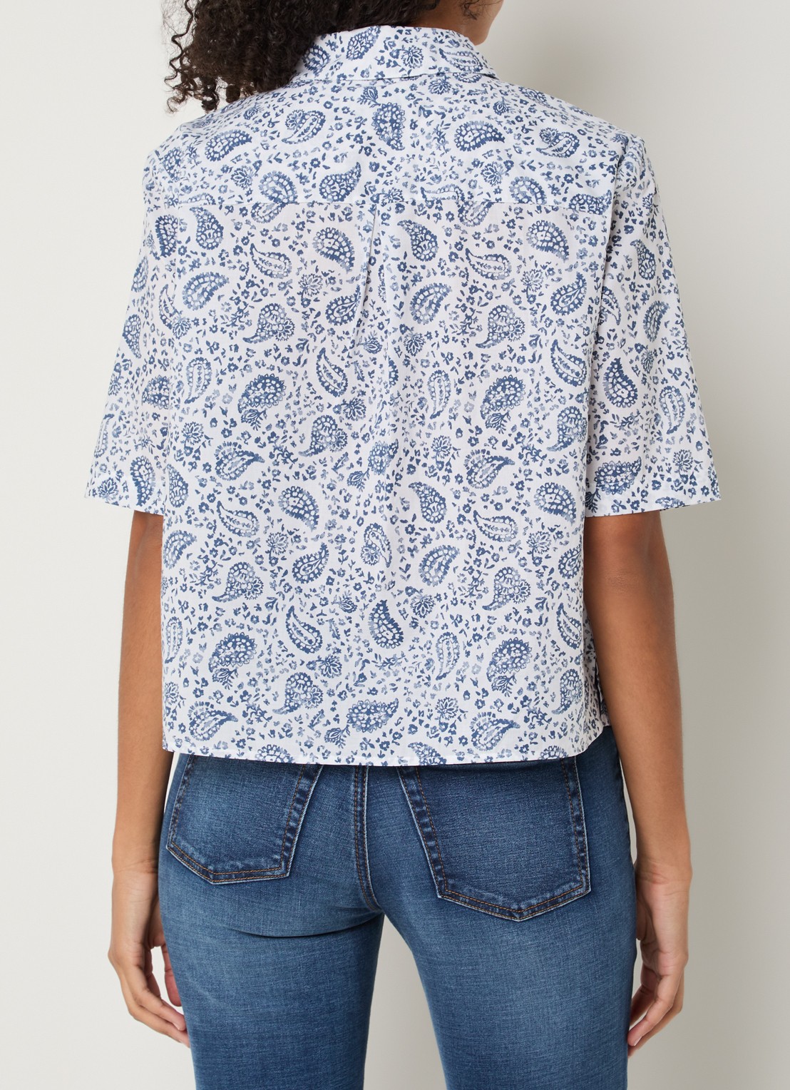 Benetton Blouse met print - achterkant 2 indigo