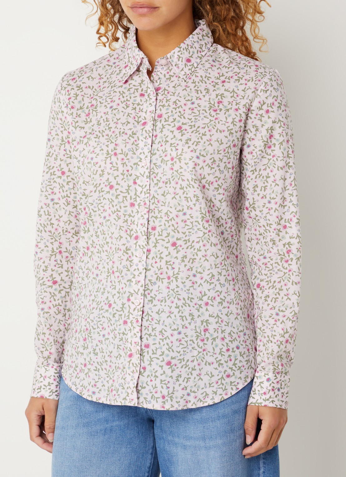 Benetton Blouse met print - detail 4 lichtroze