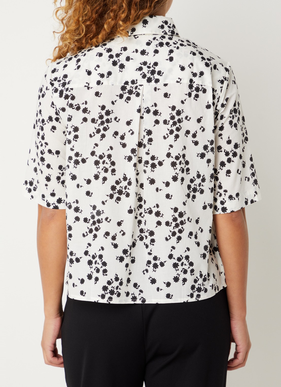 Benetton Blouse met print - achterkant 2 zwart