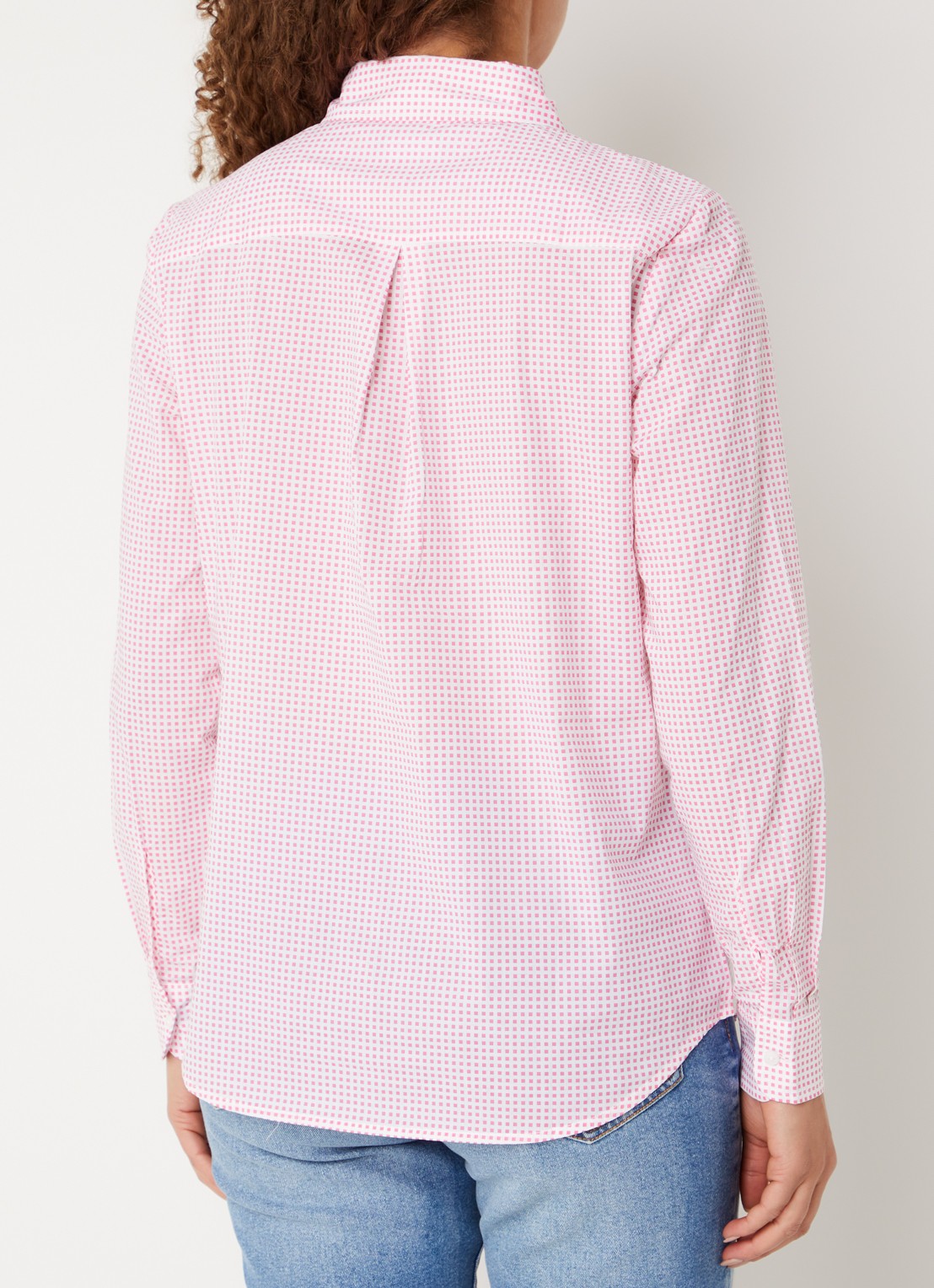 Benetton Blouse met print - achterkant donkerroze
