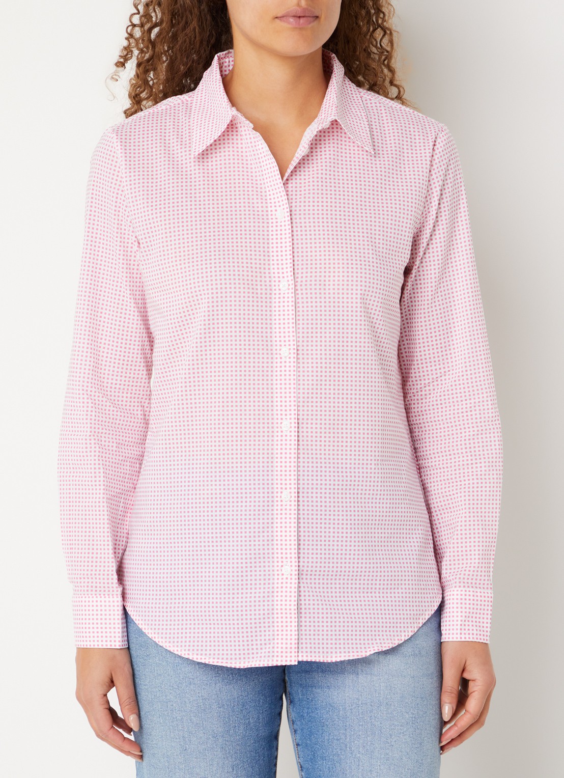 Benetton Blouse met print - detail 4 donkerroze