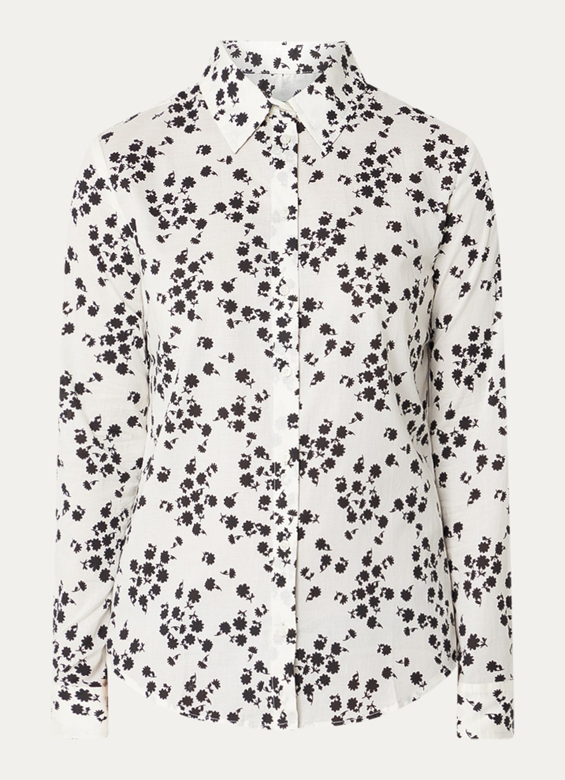 Benetton Blouse met print - voorkant 3 zwart