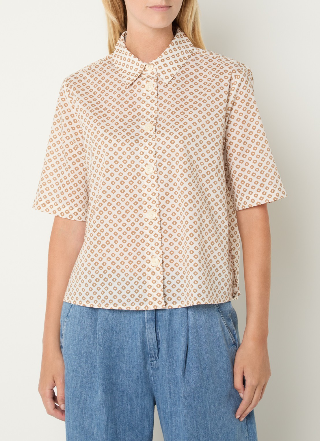 Benetton Blouse met print - detail 2 groen