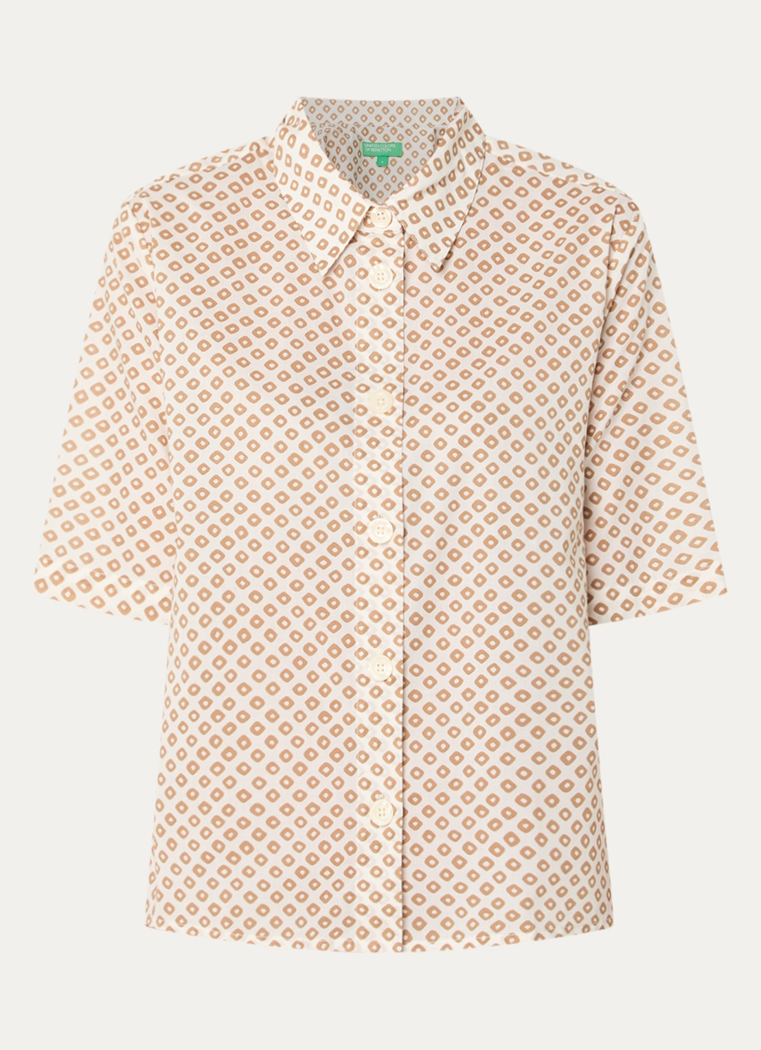 Benetton Blouse met print - voorkant 3 groen