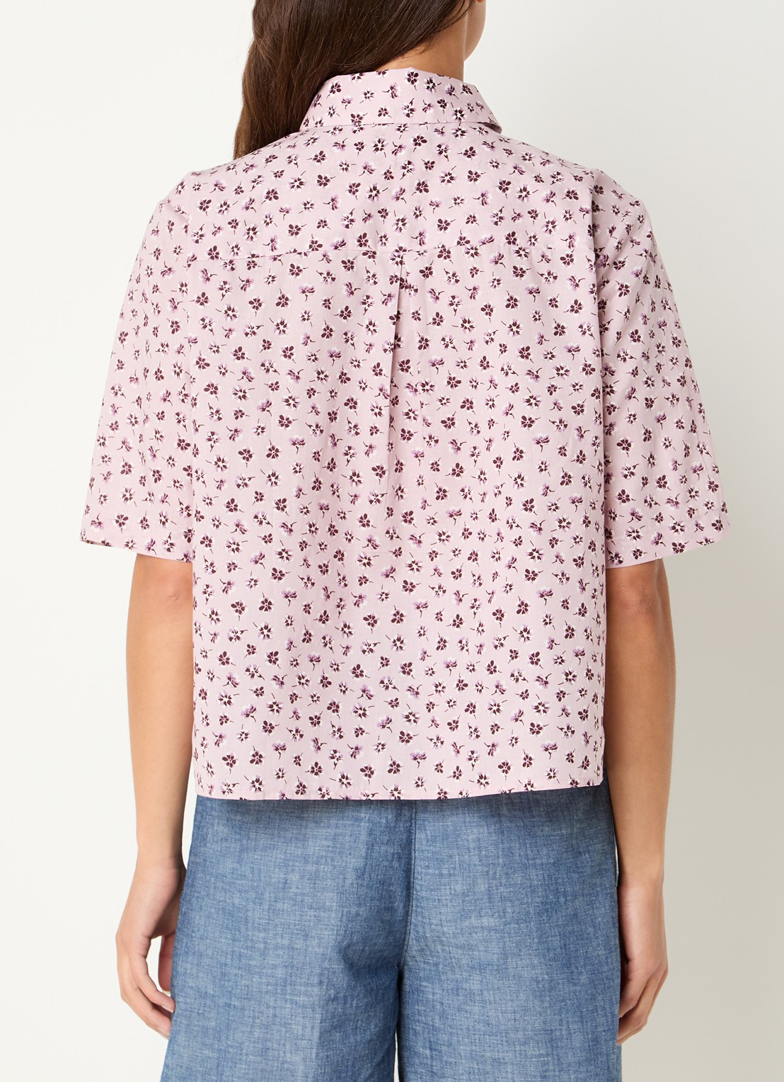 Benetton Blouse met print - achterkant 4 oudroze