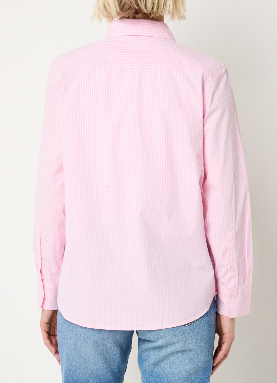 Benetton Blouse met streepprint - achterkant 3 roze
