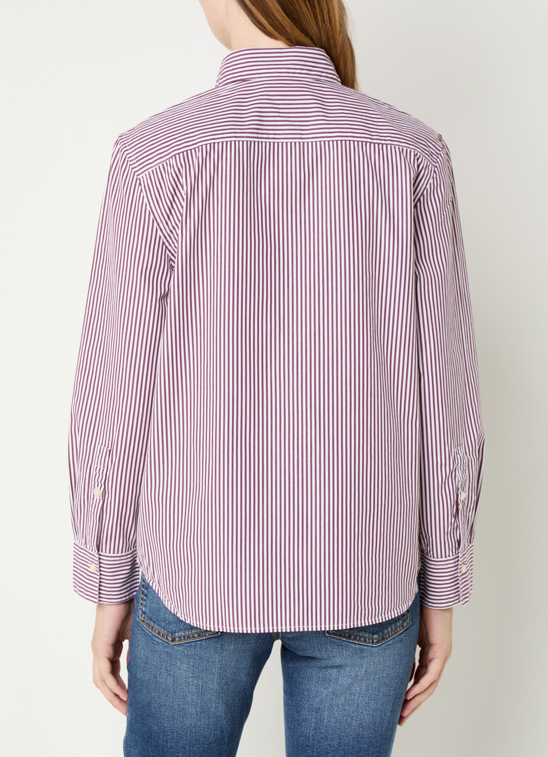 Benetton Blouse met streepprint - achterkant 2 bordeauxrood