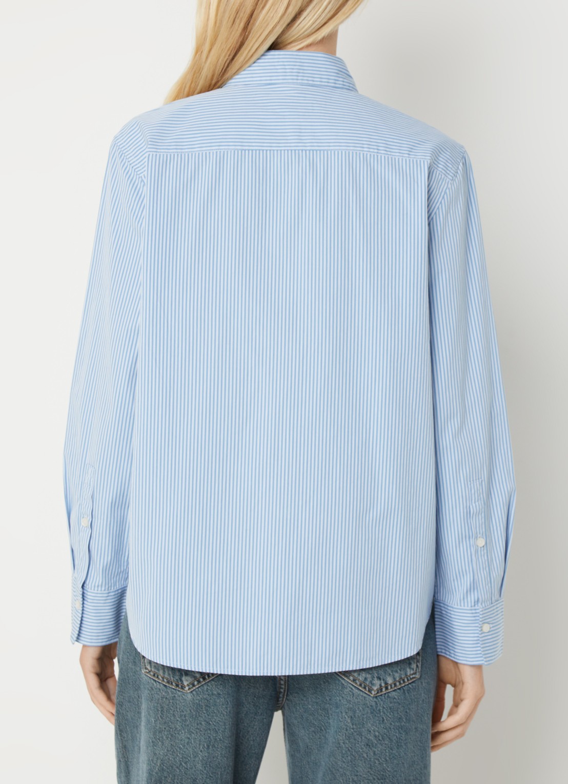 Benetton Blouse met streepprint - achterkant 2 donkerblauw