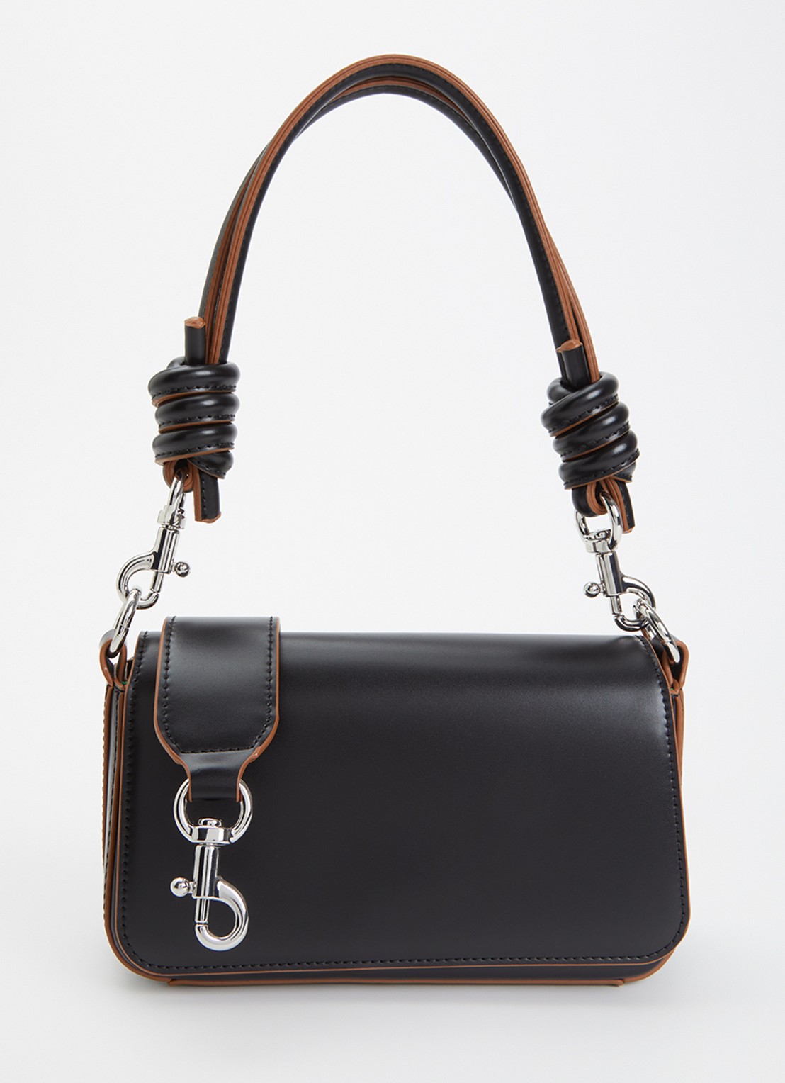 Benetton Crossbodytas met afneembare schouderriem - voorkant 5 zwart