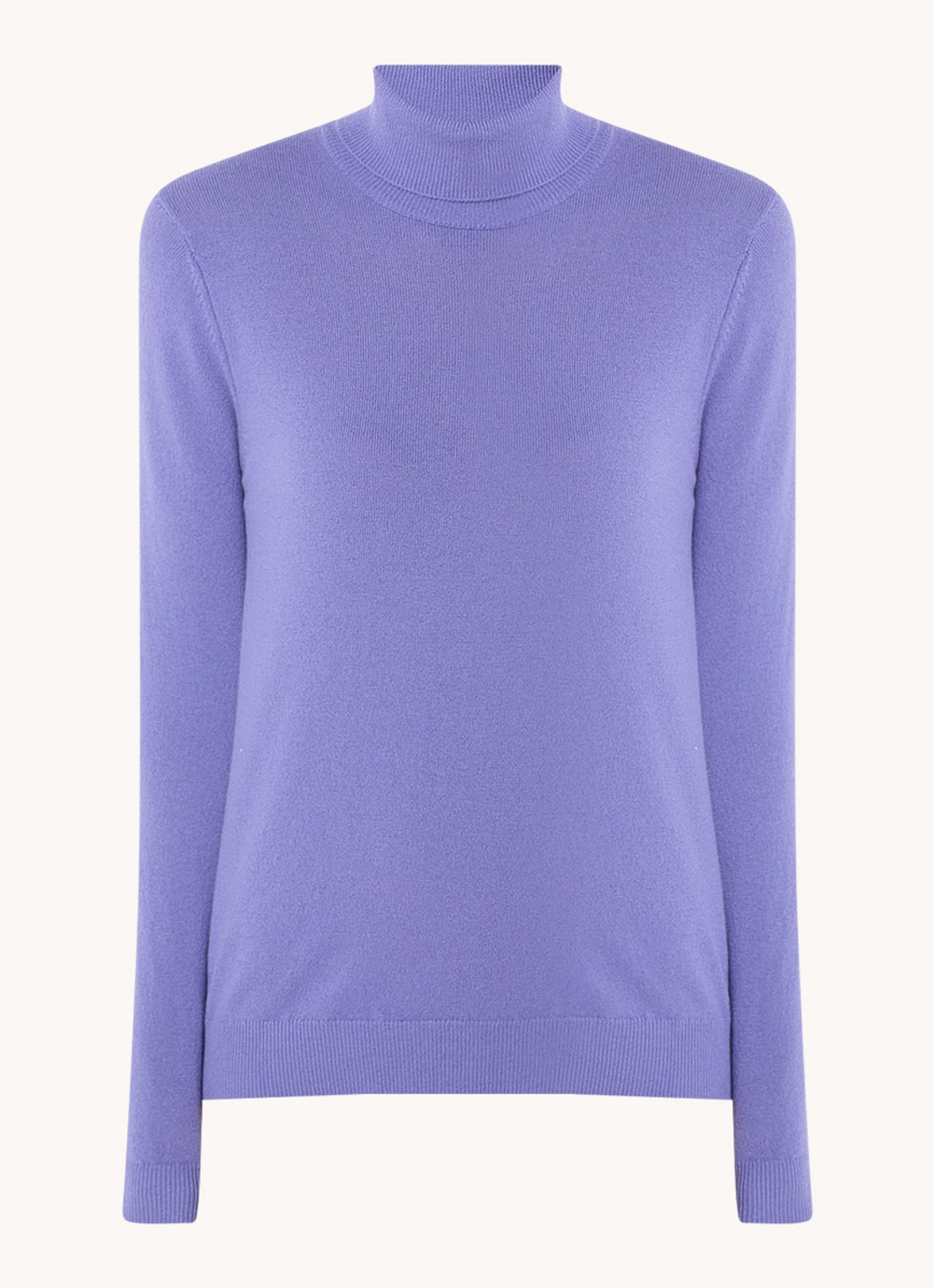 Benetton Fijngebreide coltrui van merino wol - voorkant 2 violet