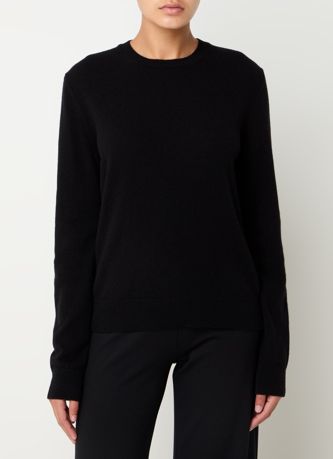 Benetton Fijngebreide pullover van kasjmier - detail 4 zwart