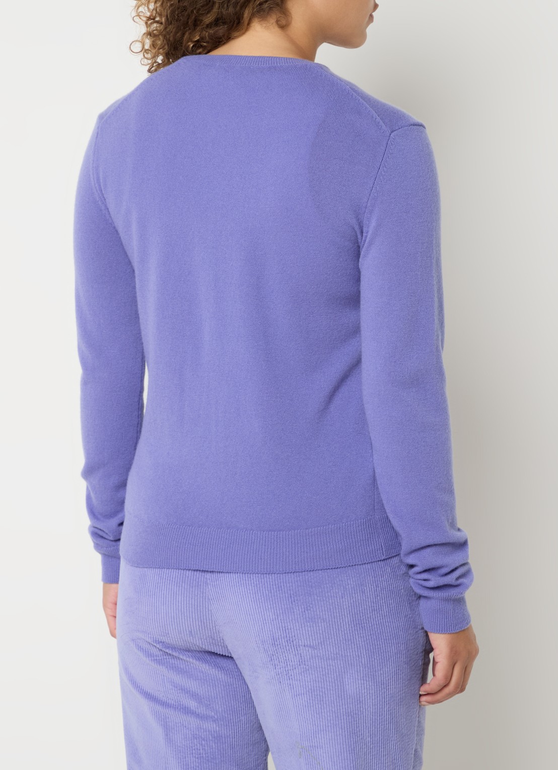 Benetton Fijngebreide pullover van merino wol - achterkant 3 lavendel