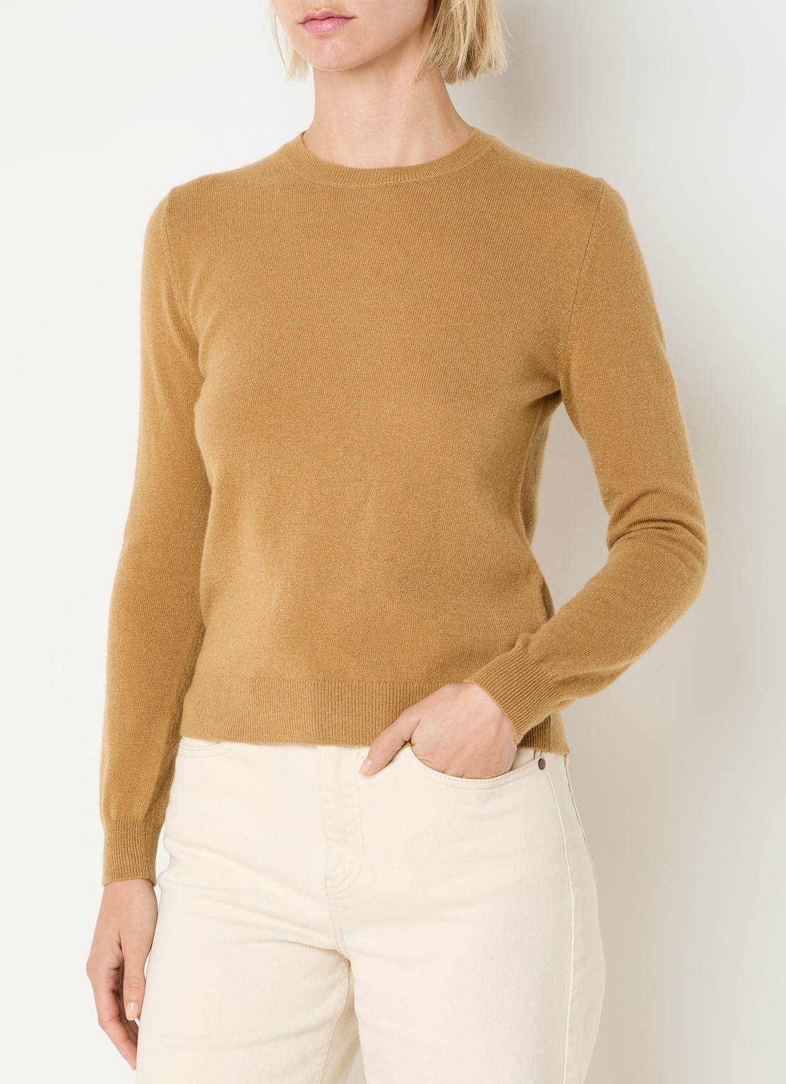 Benetton Fijngebreide pullover van merino wol - detail 8 camel