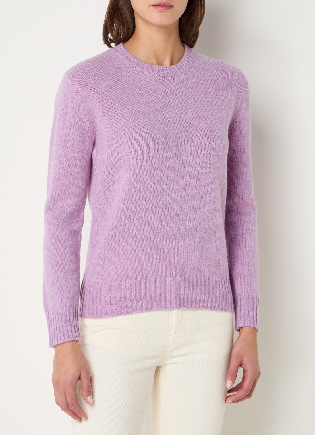 Benetton Fijngebreide pullover van wol - detail 2 lila