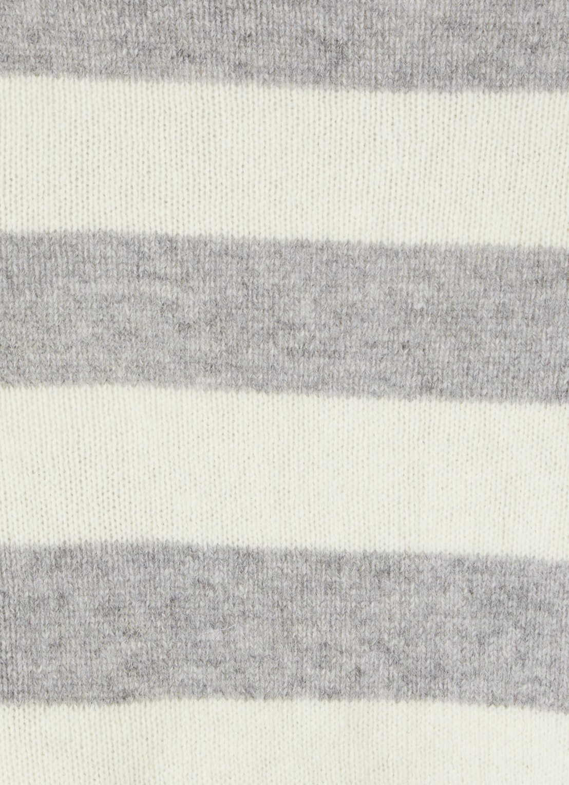 Benetton Fijngebreide vest van wol met streepdessin - detail 4 lichtgrijs