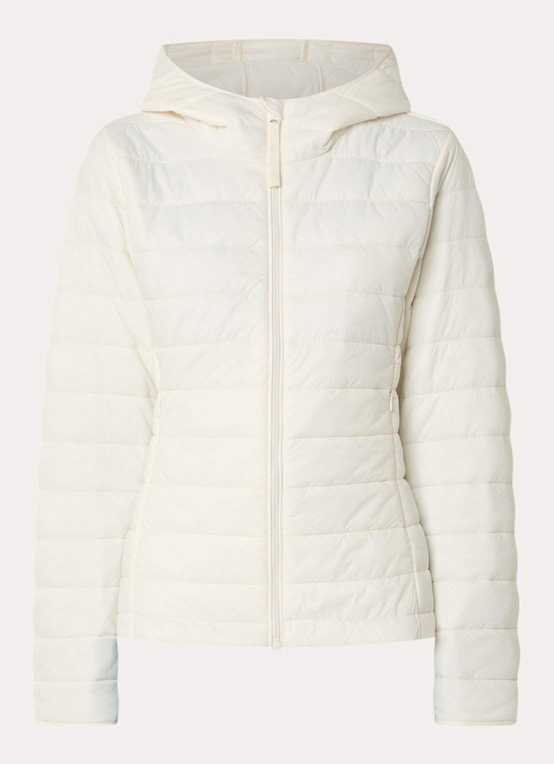 Benetton Gewatteerd jack met waterafstotende coating - voorkant 2 creme