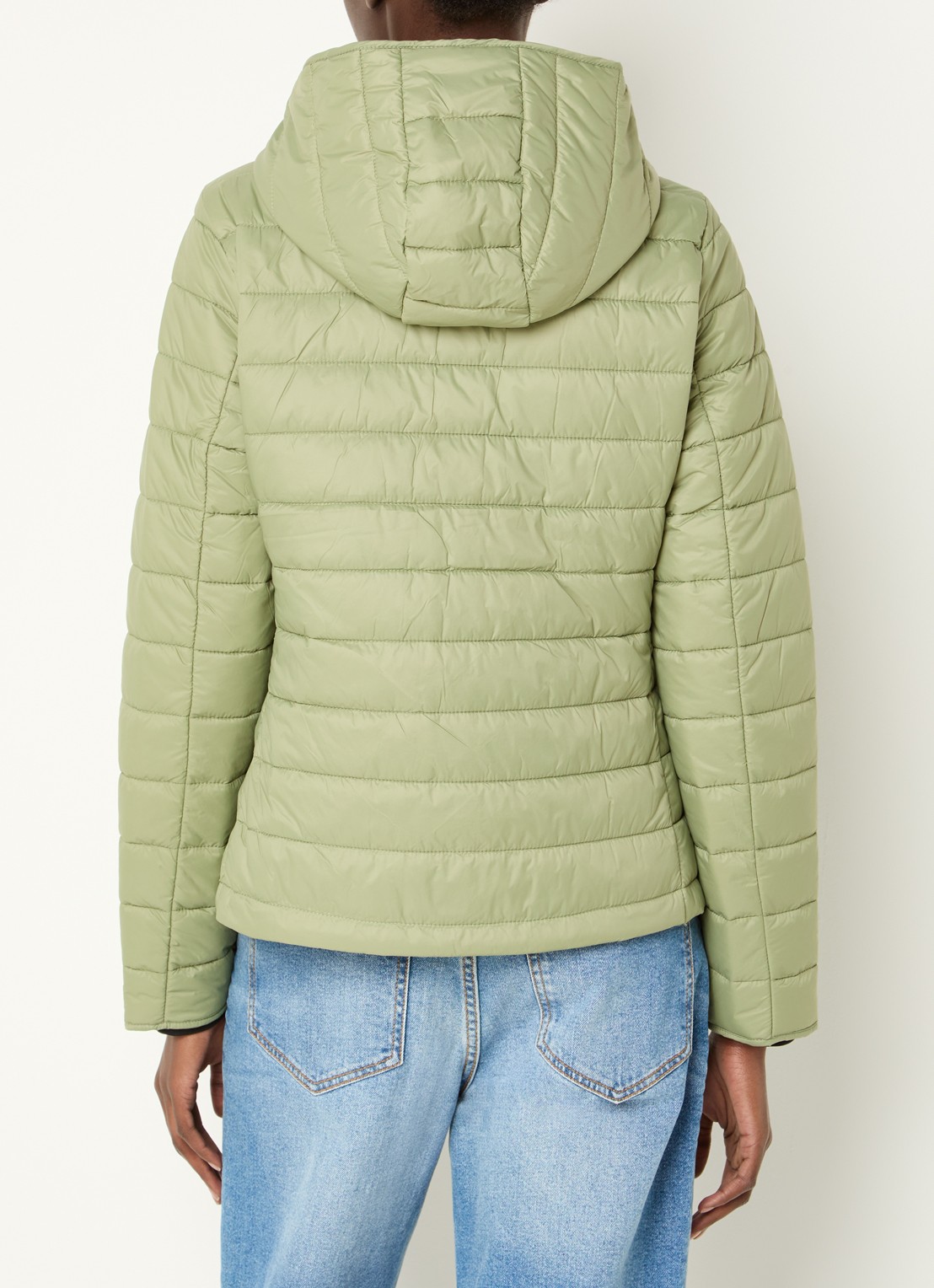 Benetton Gewatteerd jack met waterafstotende coating - achterkant groen