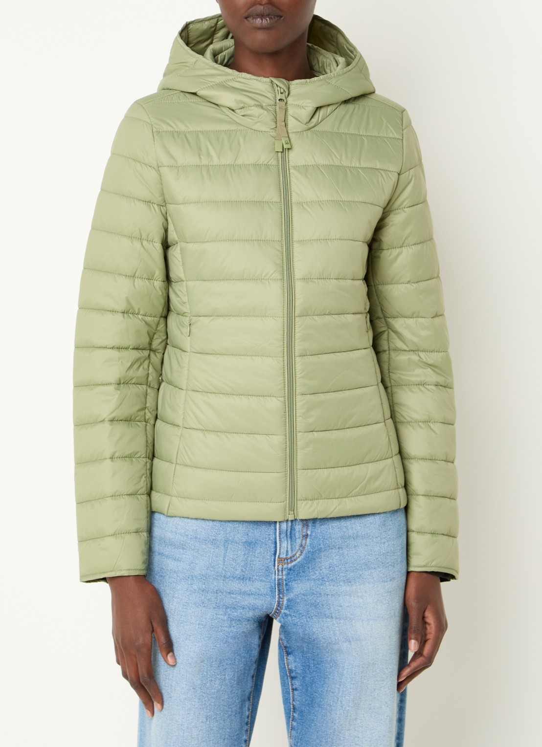 Benetton Gewatteerd jack met waterafstotende coating - detail 4 groen